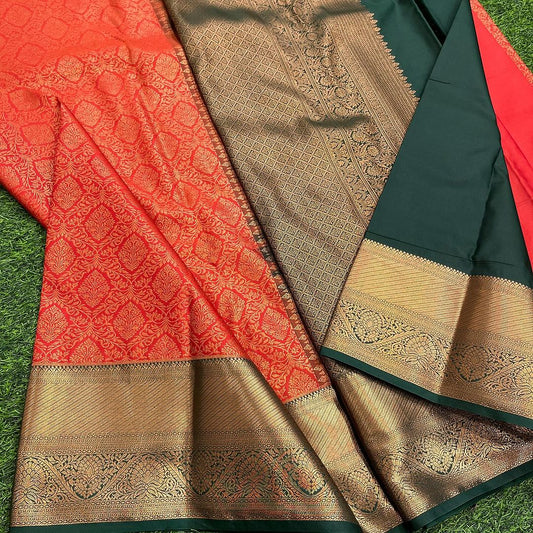 Most Attractive Banasari Silk Saree With Blouse