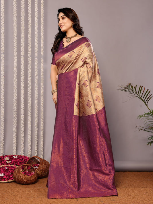 Most Appealing Banasari Silk Saree With Blouse