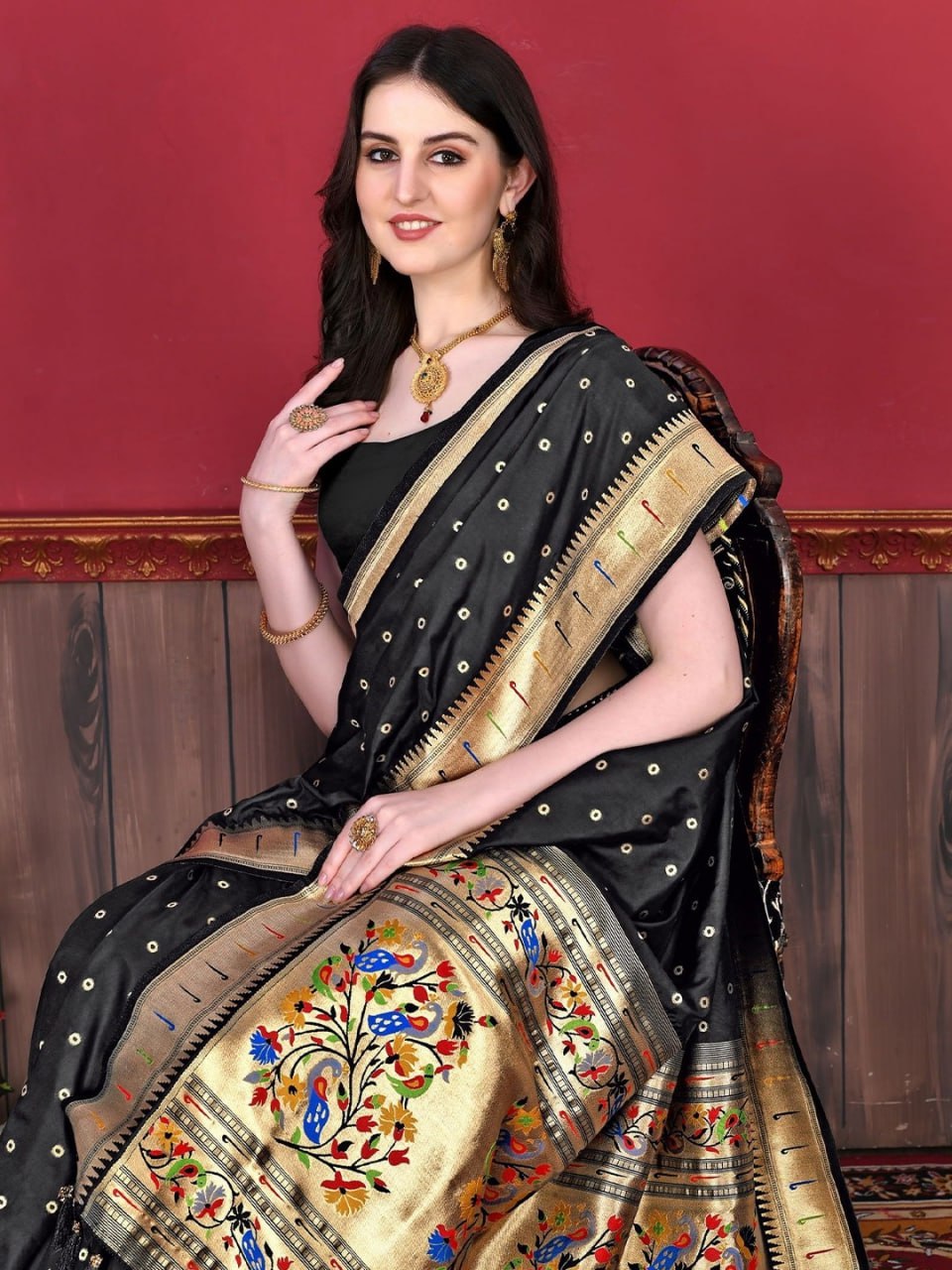 Most Charming Paithani Silk Saree With Rich Pallu