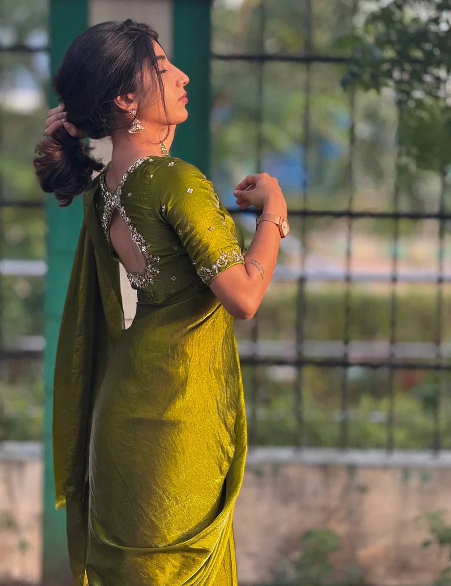 Most Viral Designer Pure Tissue Silk Saree With Designer Blouse