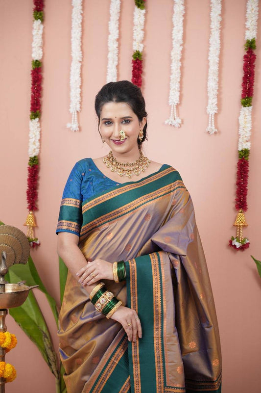 Most Elegant Banarasi Silk Saree With Blouse