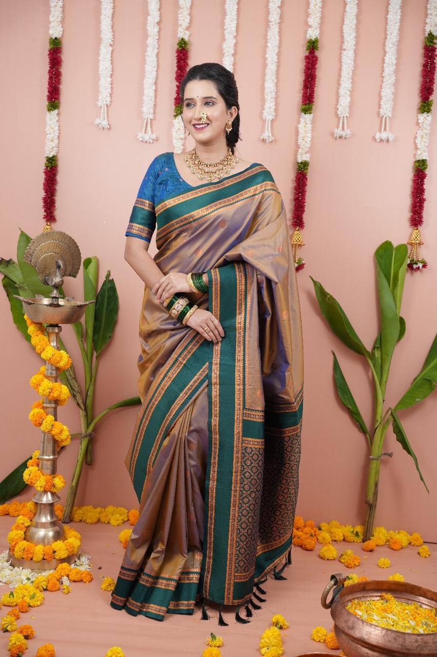 Most Elegant Banarasi Silk Saree With Blouse