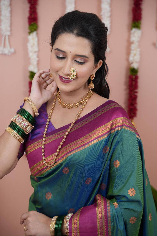 Most Elegant Banarasi Silk Saree With Blouse