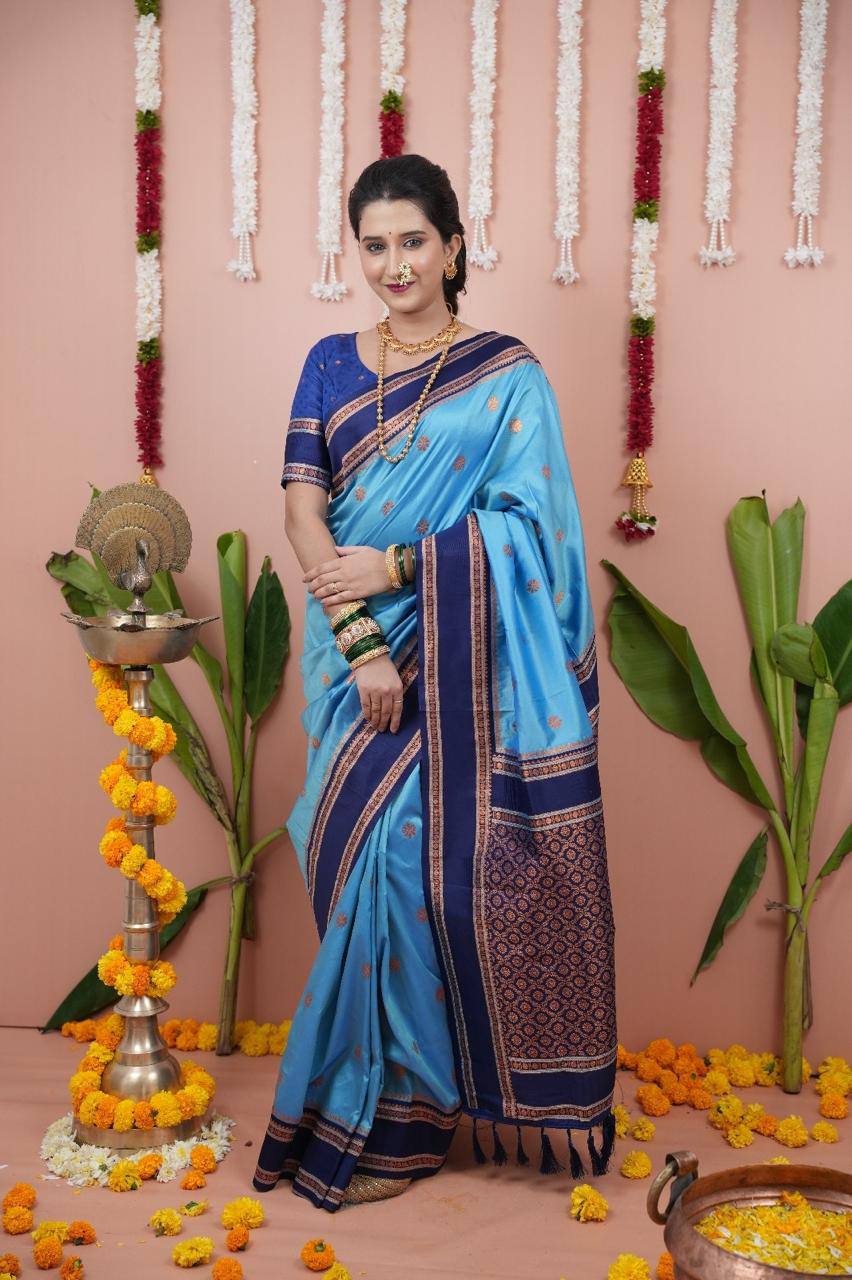 Most Elegant Banarasi Silk Saree With Blouse