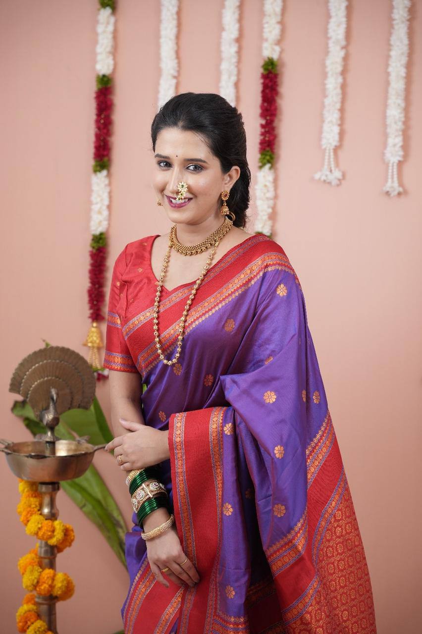 Most Elegant Banarasi Silk Saree With Blouse