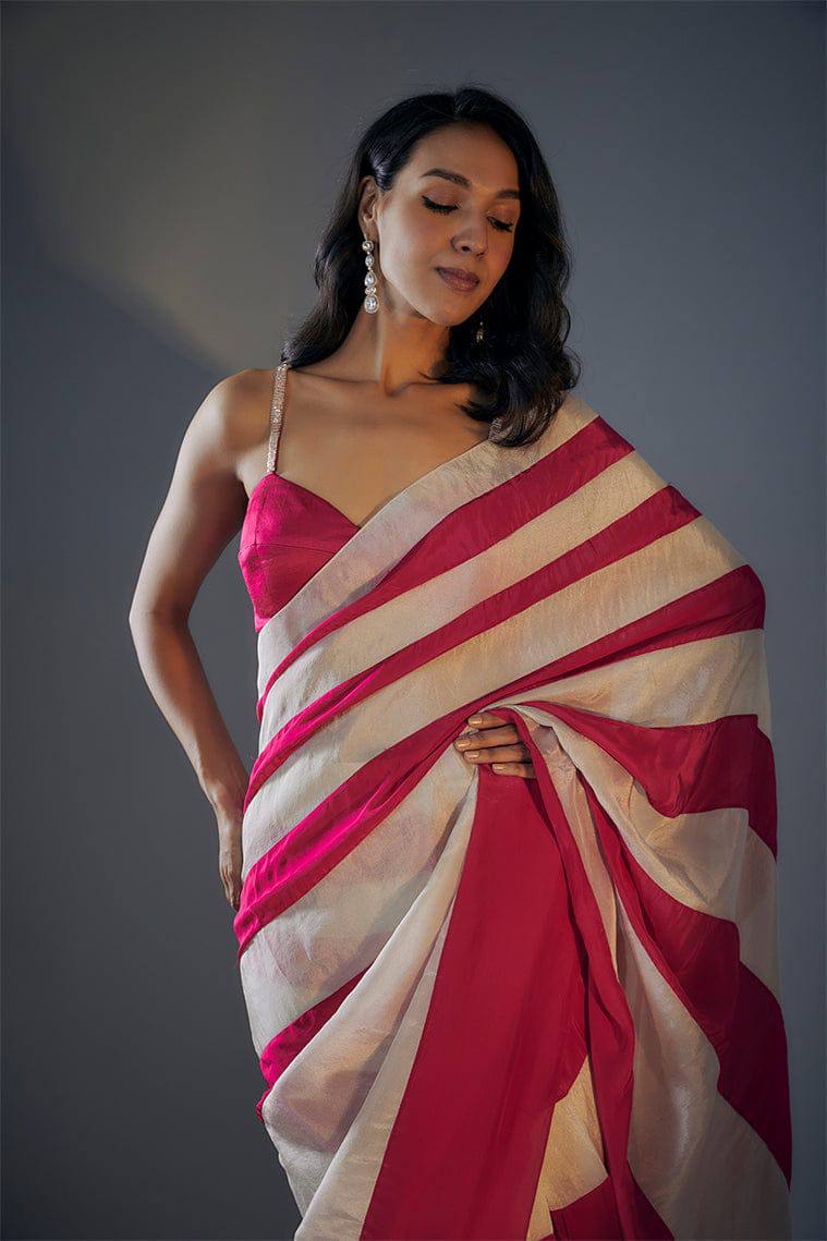 Most Elegant Pure Gajji Silk Saree With Tassel