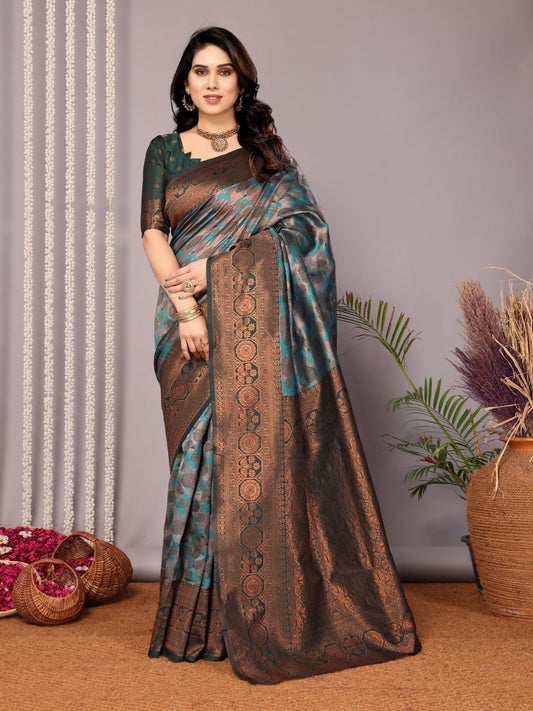 Most Prepossessing Banasari Silk Saree With Blouse