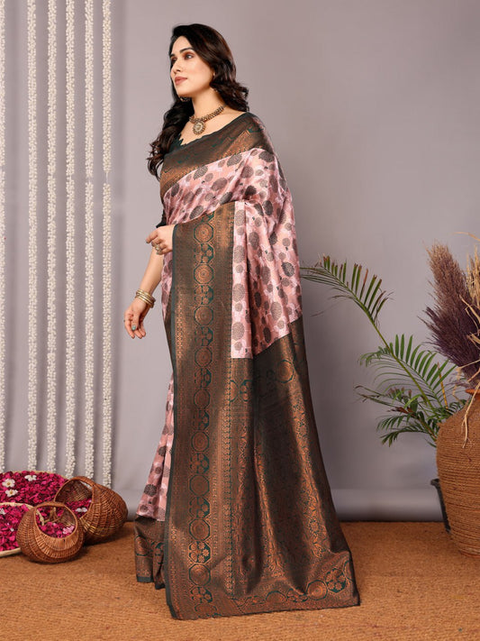 Most Prepossessing Banasari Silk Saree With Blouse