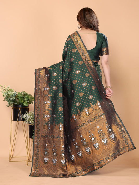 Most Charming Banarasi Silk Saree With Rich Pallu