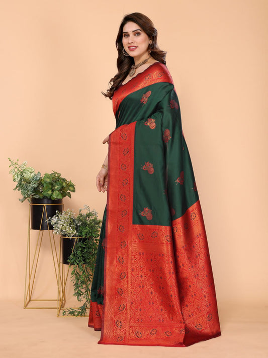 Most Engaging Banarasi Silk Saree with Traditional Weaving