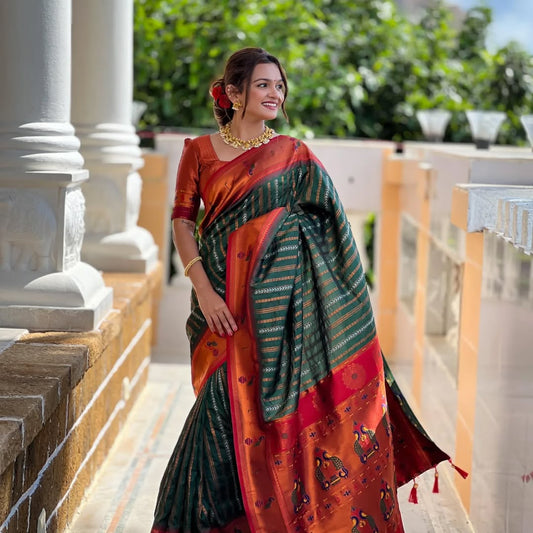 Most Elegant Banasari Silk Saree With Blouse