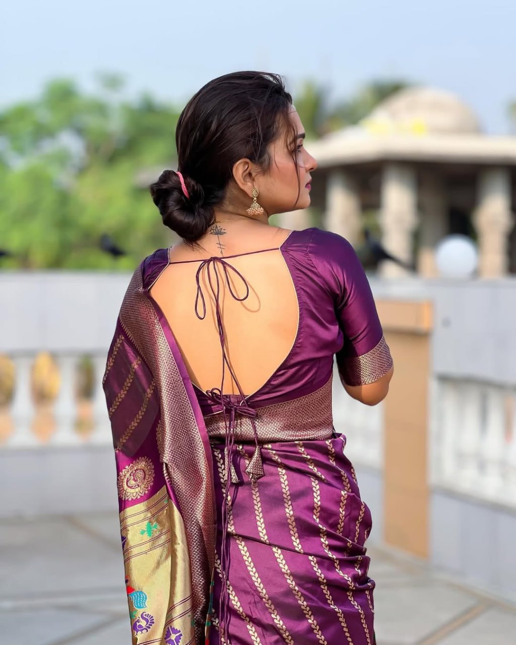 Most Delightful Paithani Silk Saree With Rich Border & Pallu