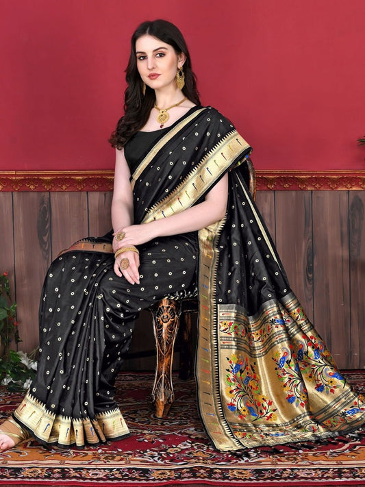 Most Charming Paithani Silk Saree With Rich Pallu