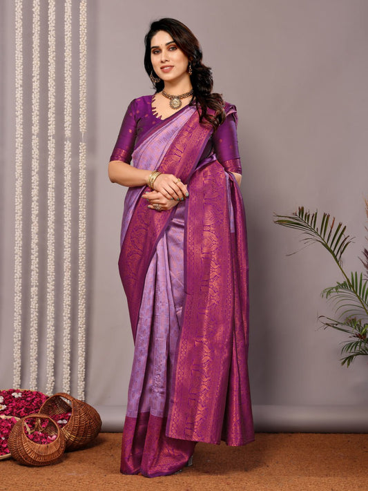 Most Glamorous Banasari Silk Saree With Blouse
