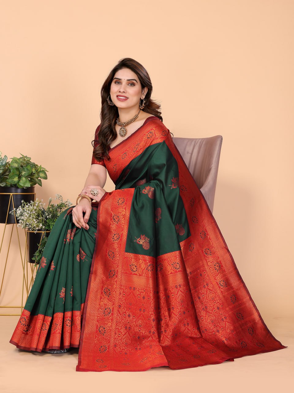 Most Engaging Banarasi Silk Saree with Traditional Weaving