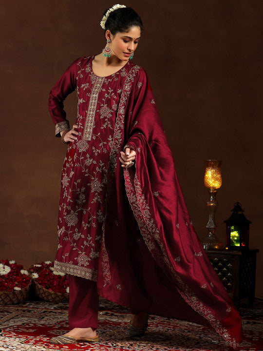 Zarmina Royale Floral Embroidered Suit Set