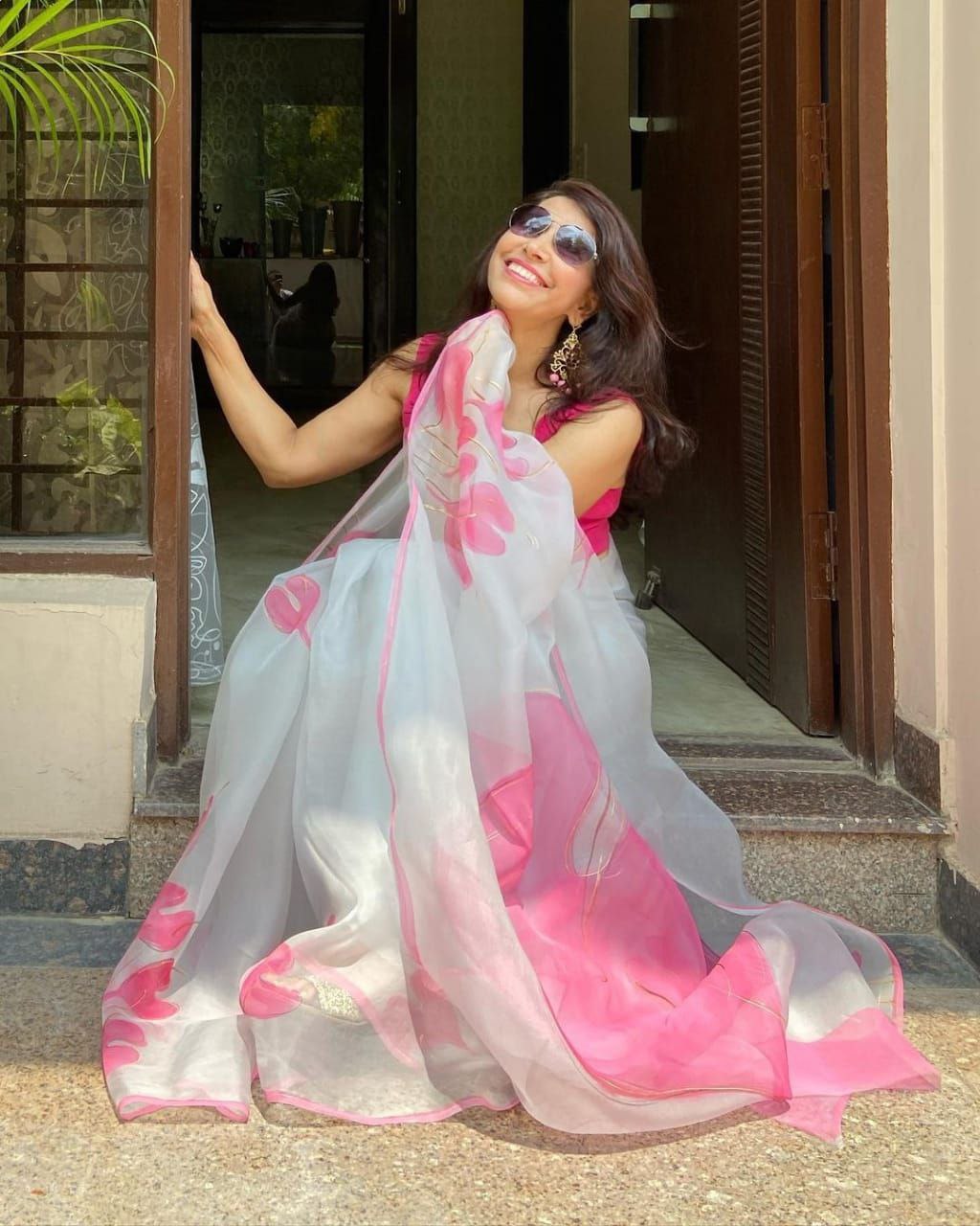 Premium Imported Organza Silk Saree With Heavy Blouse Piece