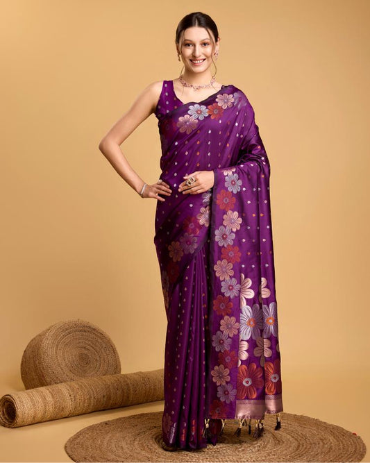 Best Wedding Banarasi Silk Saree With Rich Pallu