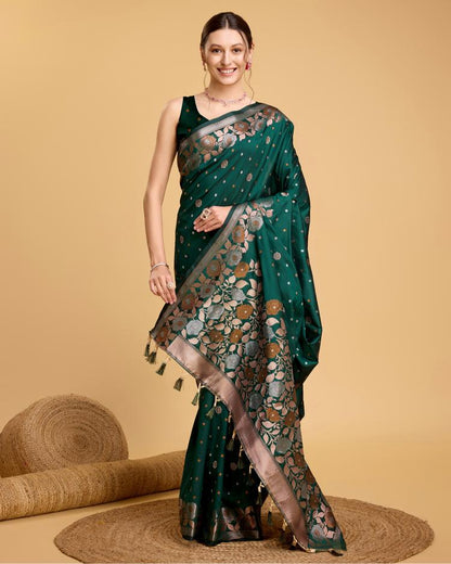Best Wedding Banarasi Silk Saree With Rich Pallu