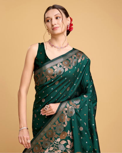Best Wedding Banarasi Silk Saree With Rich Pallu