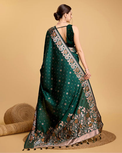Best Wedding Banarasi Silk Saree With Rich Pallu