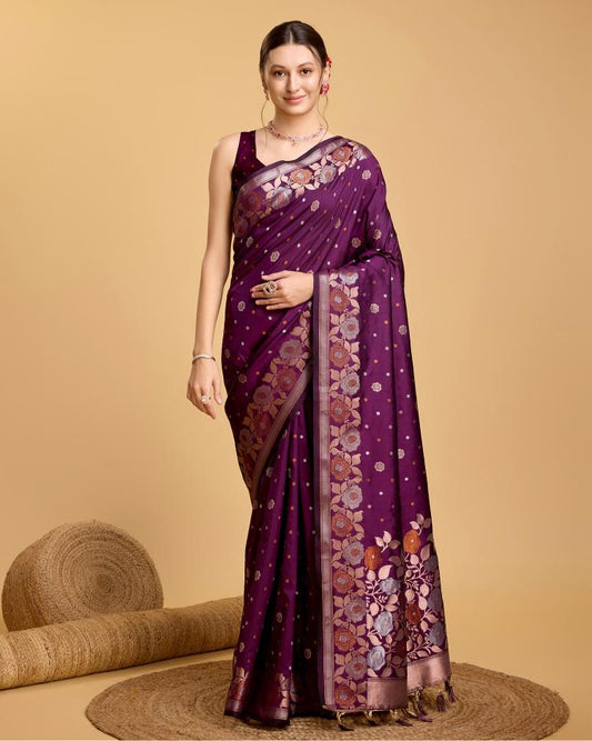 Best Wedding Banarasi Silk Saree With Rich Pallu