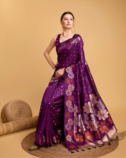 Best Wedding Banarasi Silk Saree With Rich Pallu
