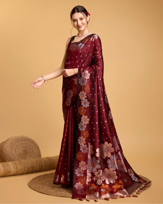 Best Wedding Banarasi Silk Saree With Rich Pallu