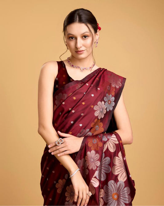 Best Wedding Banarasi Silk Saree With Rich Pallu