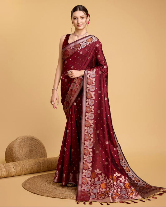 Best Wedding Banarasi Silk Saree With Rich Pallu