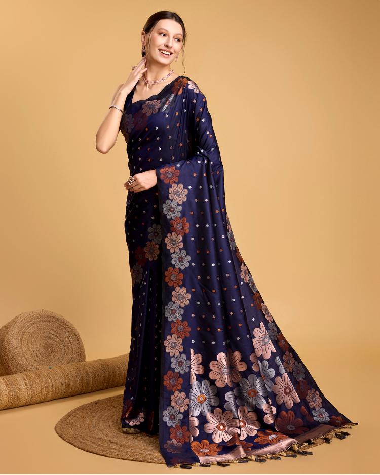 Best Wedding Banarasi Silk Saree With Rich Pallu