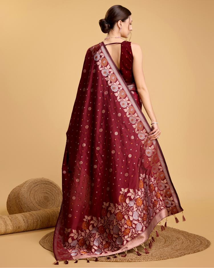 Best Wedding Banarasi Silk Saree With Rich Pallu