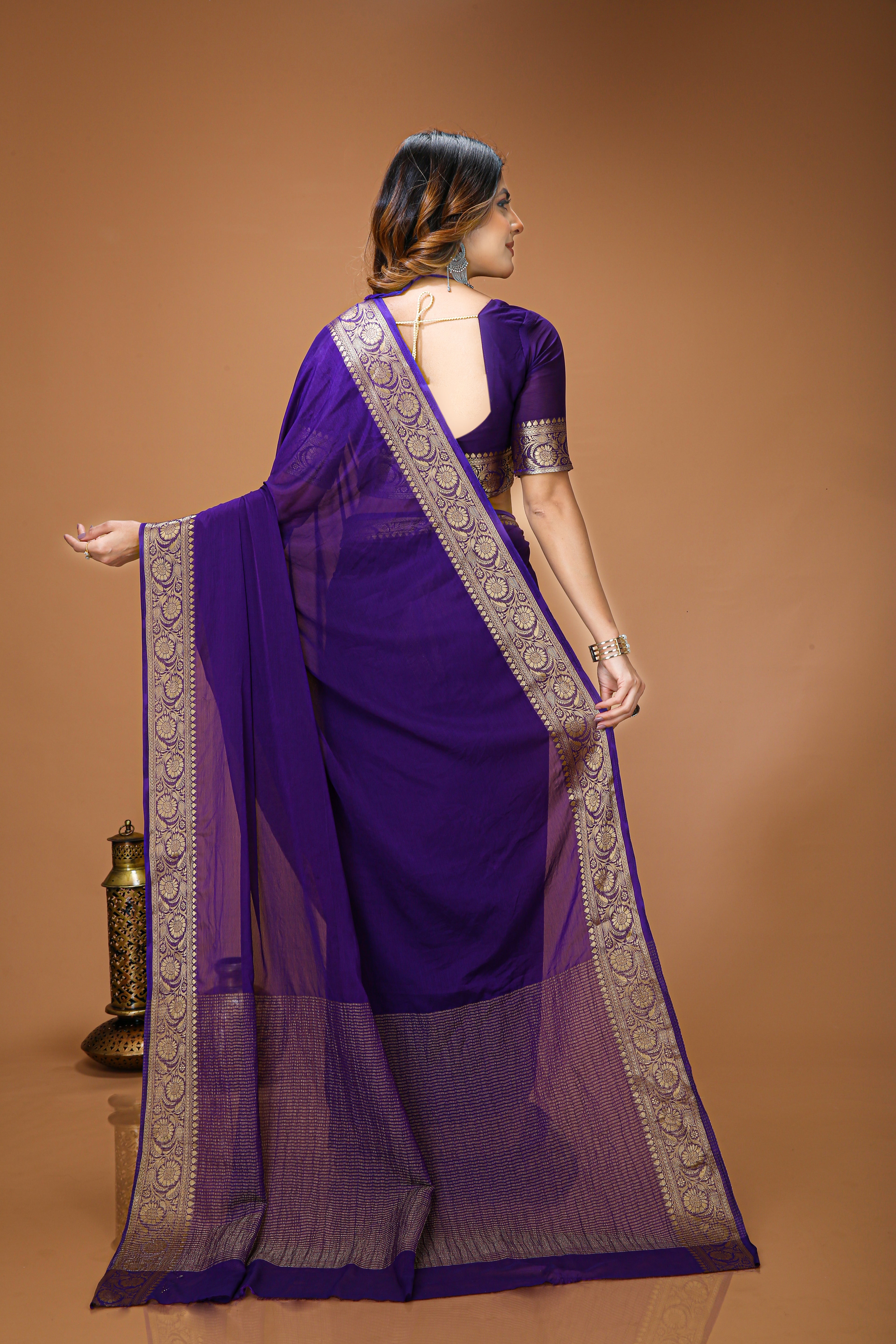 Very Gorgeous Soft Cinnon Saree With zari Weaving
