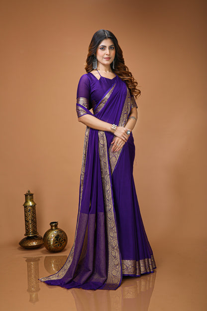 Very Gorgeous Soft Cinnon Saree With zari Weaving