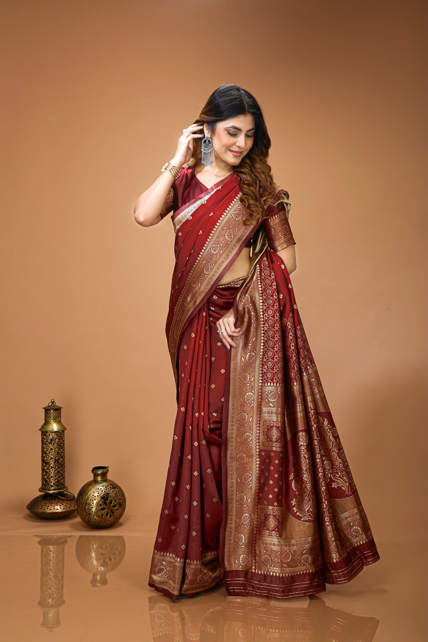 Winsome Soft Silk Saree With Lovely Blouse Piece