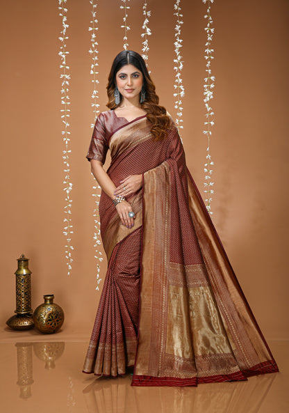 Heavenly Soft Silk Saree With Charming Blouse Piece