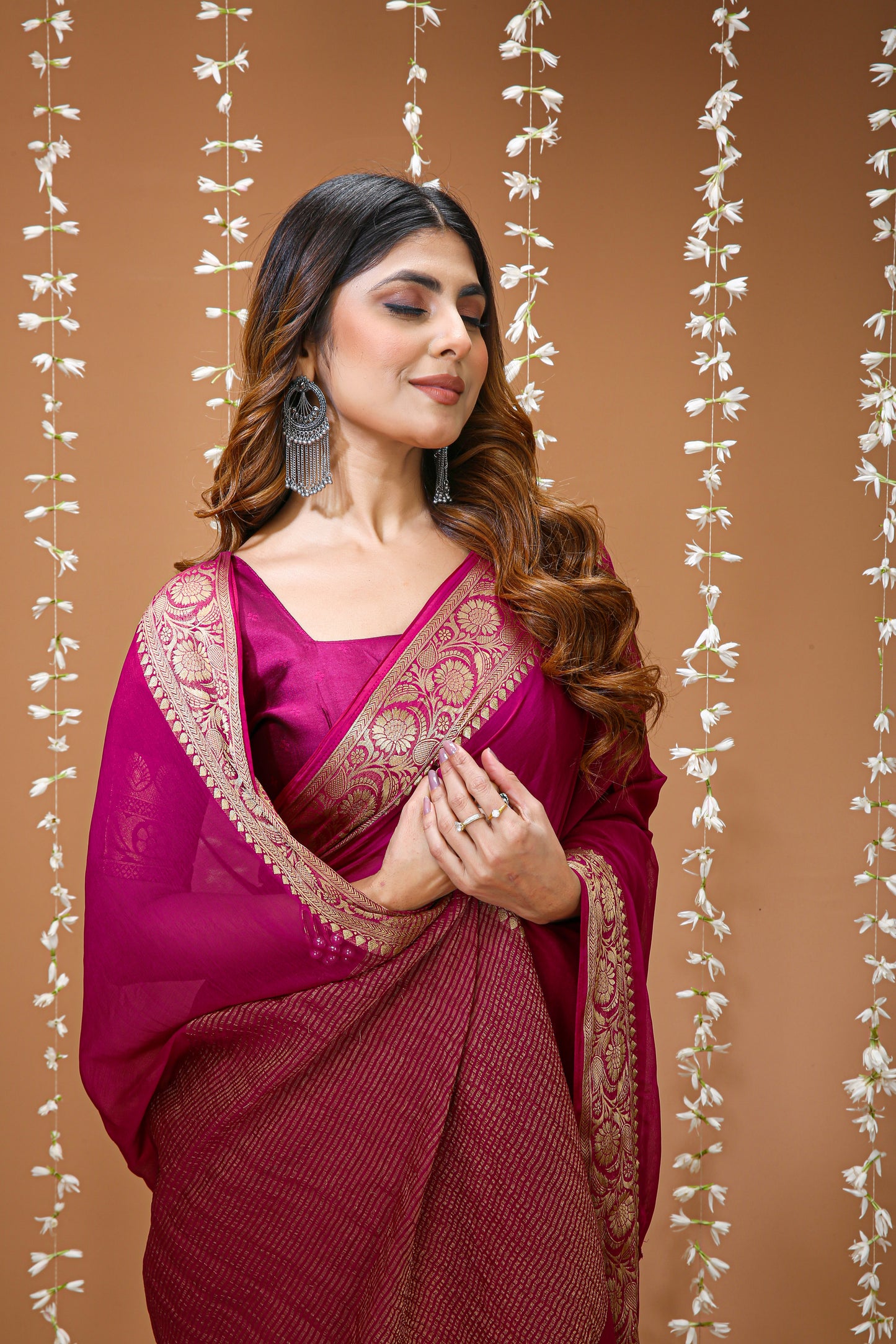 Very Gorgeous Soft Cinnon Saree With zari Weaving