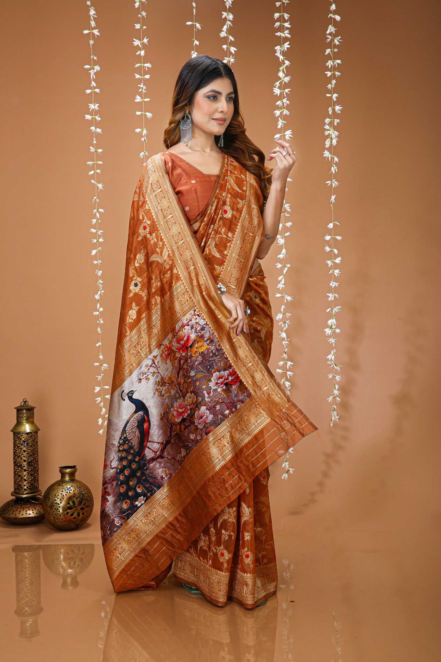 Glamorous Cotton Silk Saree With Rich Pallu