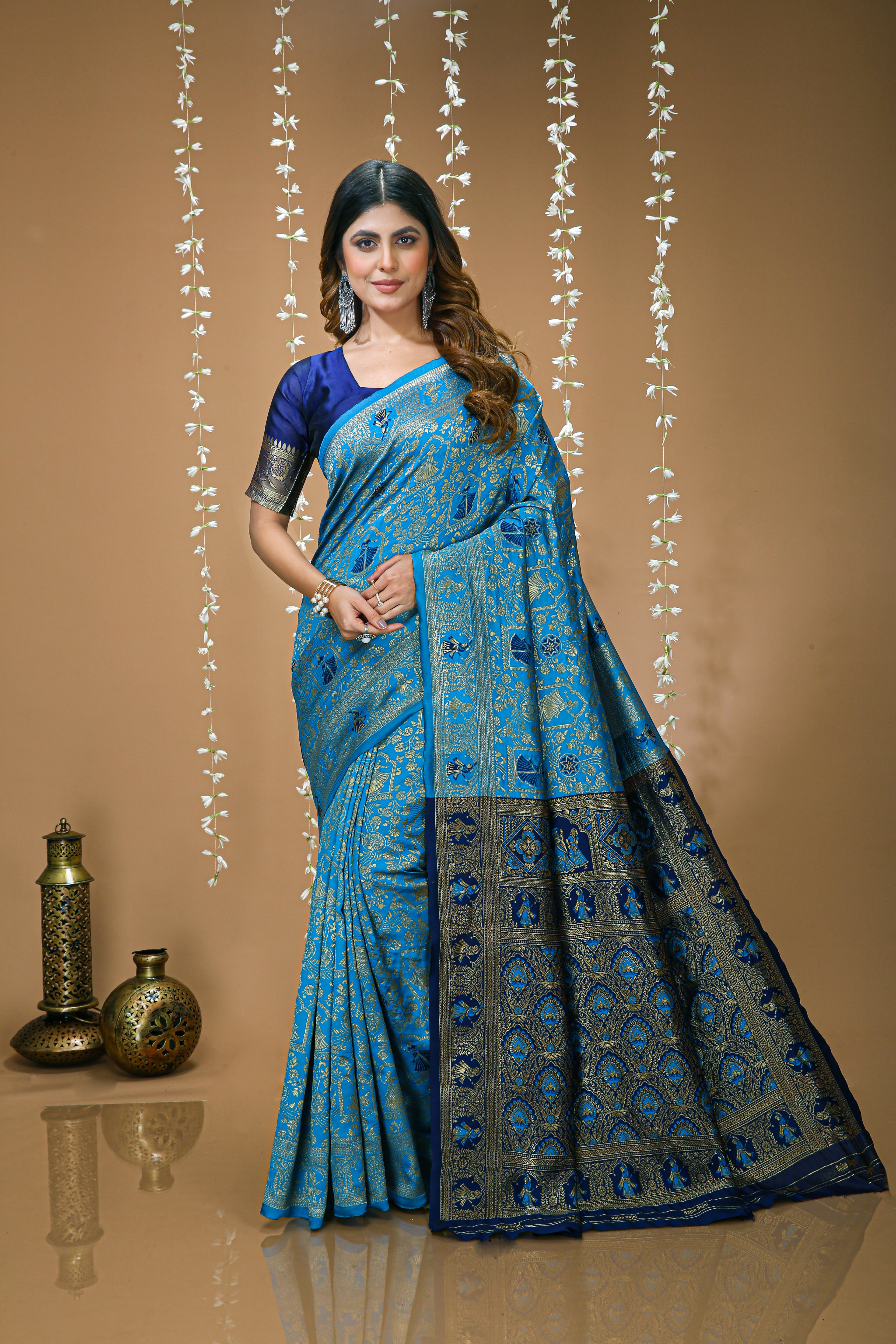 Very Pleasing Soft Silk Saree With Beautiful Blouse Peice