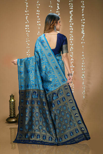 Very Pleasing Soft Silk Saree With Beautiful Blouse Peice