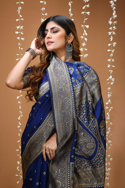 Winsome Soft Silk Saree With Lovely Blouse Piece