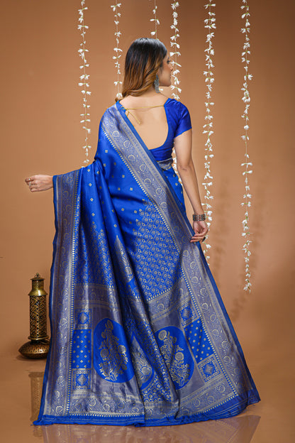 Winsome Soft Silk Saree With Lovely Blouse Piece