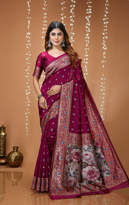 Very Prepossessing Soft Silk Saree Charming Blouse Piece