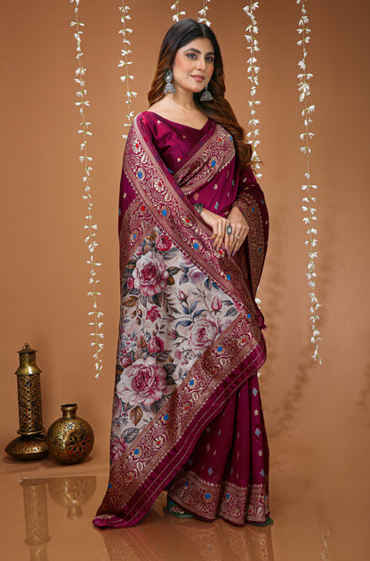 Very Prepossessing Soft Silk Saree Charming Blouse Piece