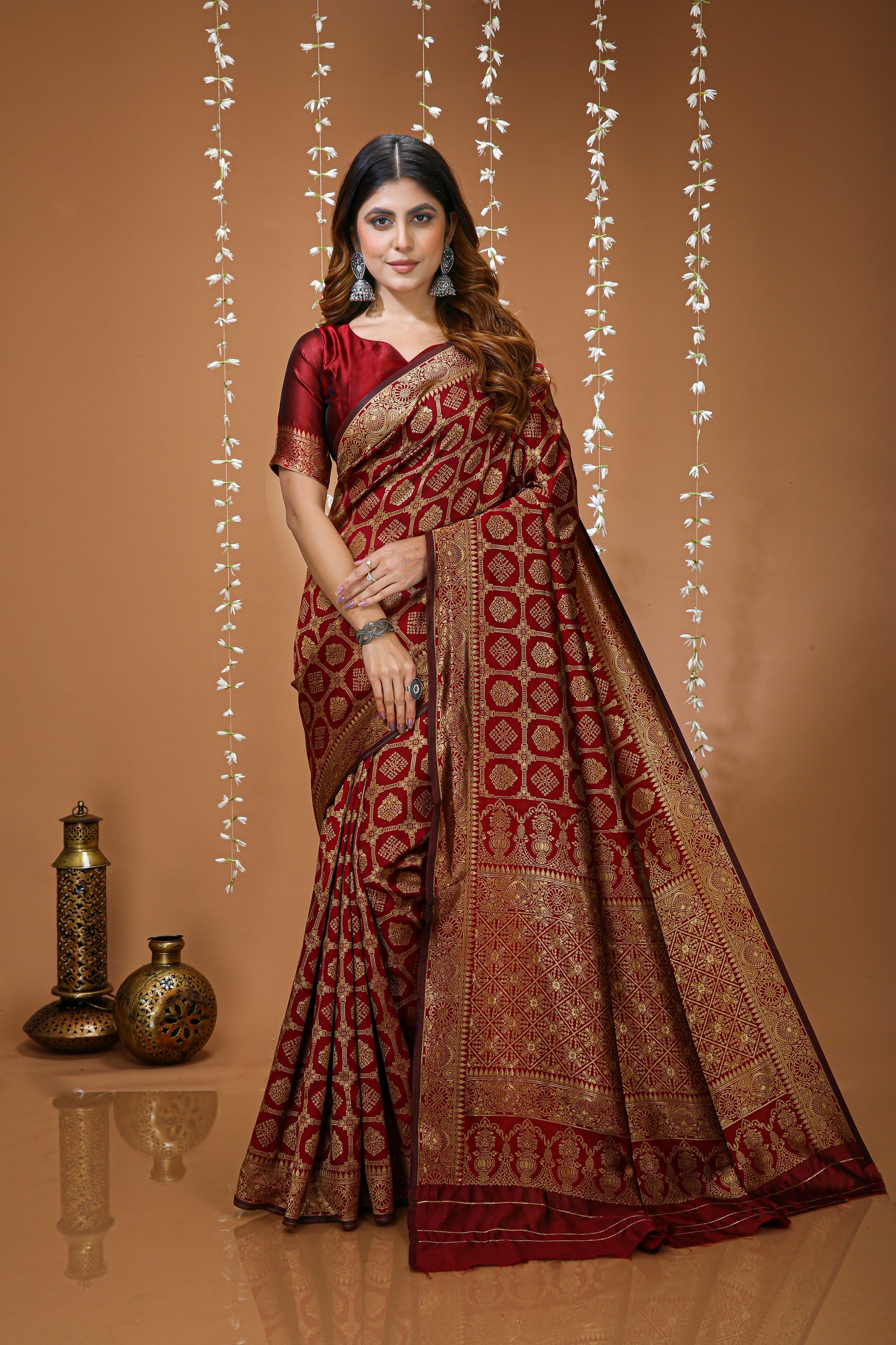 Very Engaging Soft Silk Saree With Beautiful Blouse Piece