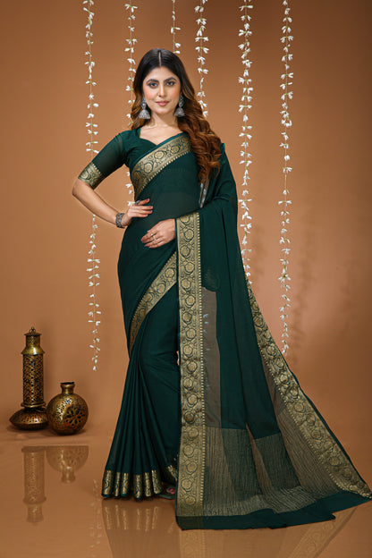 Very Gorgeous Soft Cinnon Saree With zari Weaving