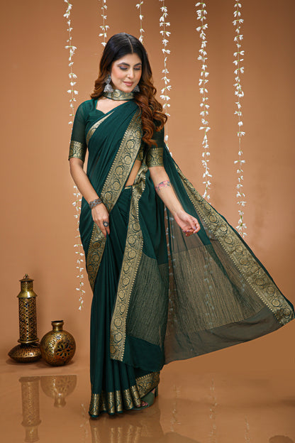 Very Gorgeous Soft Cinnon Saree With zari Weaving