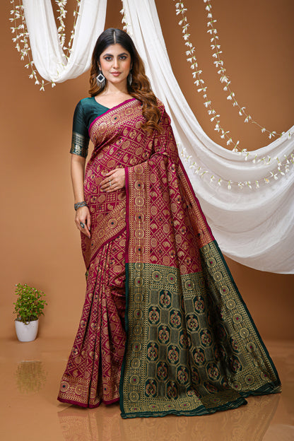 Ravishing Soft Silk Saree With Lovely Blouse Piece