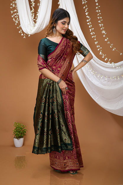 Ravishing Soft Silk Saree With Lovely Blouse Piece