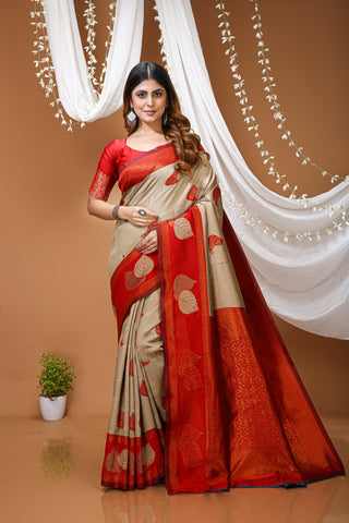 Aesthetic Zari Weaving Soft Silk Saree With alluring Blouse Piece